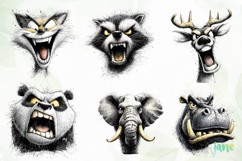 Aggressive Animals Head Clipart Product Image 3