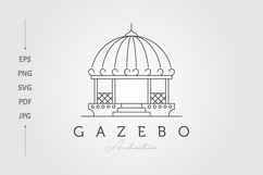 gazebo dome line art vector illustration design Product Image 1