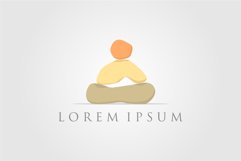 stone rock balancing zen logo wellness vector emblem Product Image 1
