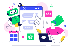 10 AI Chatbot Service Illustration Product Image 4