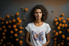 Floral Buttterfly Png Sublimation Design, Flower Butterfly Product Image 2
