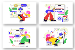 10 AI Personal Assistant App Illustration Product Image 2