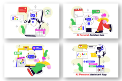 10 AI Personal Assistant App Illustration Product Image 3