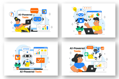 10 AI Powered Tools Illustration Product Image 2
