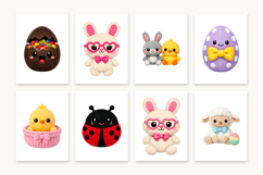 79 Easter Crochet PNG Bundle, Cute Knitted Animals Clipart Product Image 4