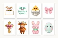 79 Easter Crochet PNG Bundle, Cute Knitted Animals Clipart Product Image 6