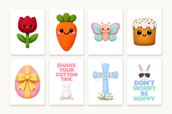 78 Easter Crochet PNG Bundle, Cute Knitted Animals Product Image 10