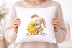 74 Knitted Easter PNG Clipart, 3D Crochet Bunny Product Image 9