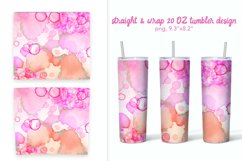 Pink & peach 20 oz Tumbler designs, abstract sublimation Product Image 1
