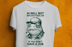AI Will Not Replace Your Job SVG Funny Frog Design Product Image 3