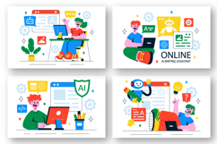 10 Online AI Writing Assistant Illustration Product Image 2