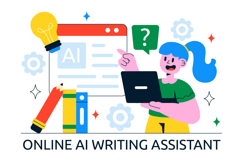 10 Online AI Writing Assistant Illustration Product Image 4