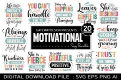 Motivational Svg Bundle , Funny Svg Design/ 20 design Product Image 1