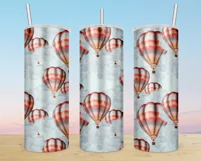 Hot Air Balloon Tumbler Digital Sublimation Design Product Image 2
