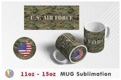 Camouflage Pattern - 11oz-15oz Mug and Bottom Design. Product Image 1