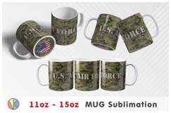 Camouflage Pattern - 11oz-15oz Mug and Bottom Design. Product Image 2