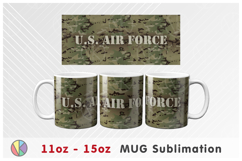 Camouflage Pattern - 11oz-15oz Mug and Bottom Design. Product Image 3