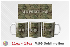 Camouflage Pattern - 11oz-15oz Mug and Bottom Design. Product Image 3