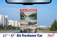 Car Air Freshener sublimation Vintage collage country design Product Image 11