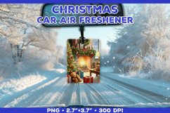 Christmas Car Air Freshener Sublimation Design Template PNG Product Image 1