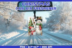 Christmas Car Air Freshener Sublimation Design Template PNG Product Image 1
