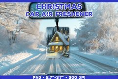 Christmas Car Air Freshener Sublimation Design Template PNG Product Image 1