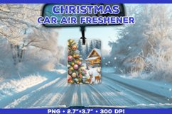 Christmas Car Air Freshener Sublimation Design Template PNG Product Image 1