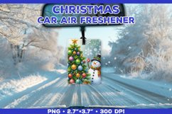 Christmas Car Air Freshener Sublimation Design Template PNG Product Image 1