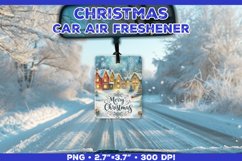 Christmas Car Air Freshener Sublimation Design Template PNG Product Image 1