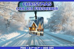 Christmas Car Air Freshener Sublimation Design Template PNG Product Image 1