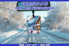 Christmas Car Air Freshener Sublimation Design Template PNG Product Image 1