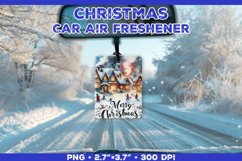 Christmas Car Air Freshener Sublimation Design Template PNG Product Image 1