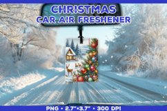 Christmas Car Air Freshener Sublimation Design Template PNG Product Image 1