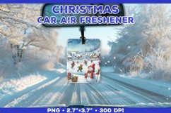 Christmas Car Air Freshener Sublimation Design Template PNG Product Image 1