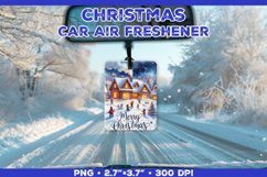 Christmas Car Air Freshener Sublimation Design Template PNG Product Image 1
