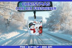 Christmas Car Air Freshener Sublimation Design Template PNG Product Image 1