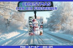 Christmas Car Air Freshener Sublimation Design Template PNG Product Image 1