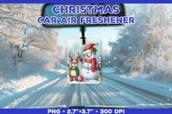 Christmas Car Air Freshener Sublimation Design Template PNG Product Image 1