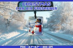 Christmas Car Air Freshener Sublimation Design Template PNG Product Image 1