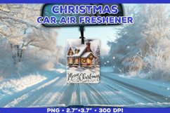 Christmas Car Air Freshener Sublimation Design Template PNG Product Image 1