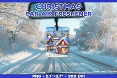 Christmas Car Air Freshener Sublimation Design Template PNG Product Image 1