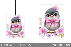 Cute Bird Car Air Freshener. Cute Bird Sublimation Product Image 1