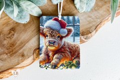 Christmas Cow Air Freshener - Car Freshie Sublimation PNG Product Image 1