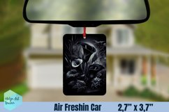 Air Freshener Car | Black flowers sublimation Product Image 1