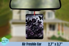 Air Freshener Car | Black flowers sublimation Product Image 1