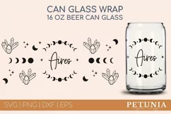 Zodiac Sign svg being used as a beer can glass wrap