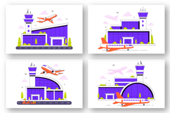 10 Airport Vector Illustration Product Image 3