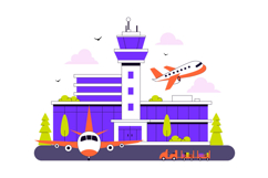 10 Airport Vector Illustration Product Image 4