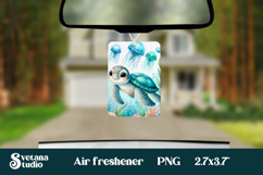Cute sea turtle car air freshener | Air freshener PNG Product Image 1