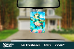 Cute sea turtle car air freshener | Air freshener PNG Product Image 1
